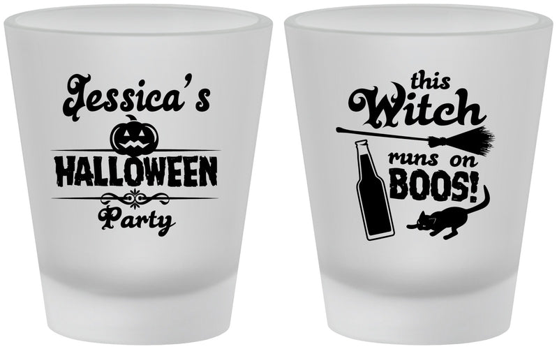 Custom Halloween Frosted Shot Glasses - Witch Boos | 250097