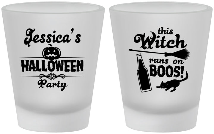 Custom Halloween Frosted Shot Glasses - Witch Boos | 250097
