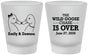 Custom Wedding Frosted Shot Glasses - Wild Goose | 251