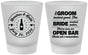Custom Wedding Frosted Shot Glasses - Groom Bride Open Bar | 253