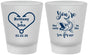 Custom Wedding Frosted Shot Glasses - Fish In The Sea For Me | 254