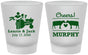 Custom Wedding Frosted Shot Glasses - Tractor Cows | 257
