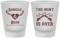 Custom Wedding Frosted Shot Glasses - The Hunt Is Ove | 258