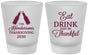 Custom Thanksgiving Frosted Shot Glasses - Eat Drink Thankful | 260001