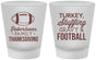 Custom Thanksgiving Frosted Shot Glasses - Football Turkey | 260010