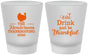 Custom Thanksgiving Frosted Shot Glasses - Eat Drink Thankful | 260036