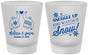 Custom Wedding Frosted Shot Glasses - Christmas Snow | 268