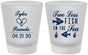 Custom Wedding Frosted Shot Glasses - Two Less Fish In The Sea | 270