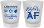 Custom Hanukkah Frosted Shot Glasses - Menorah Dreidel | 270024