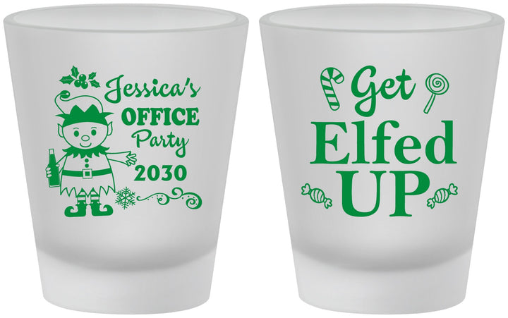 Custom Christmas Frosted Shot Glasses - Lets Get Elfed Up | 280007