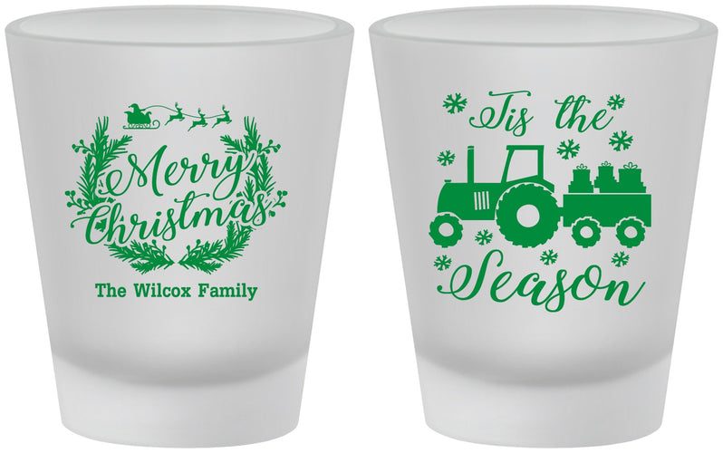 Custom Christmas Frosted Shot Glasses - Til The Season | 280019
