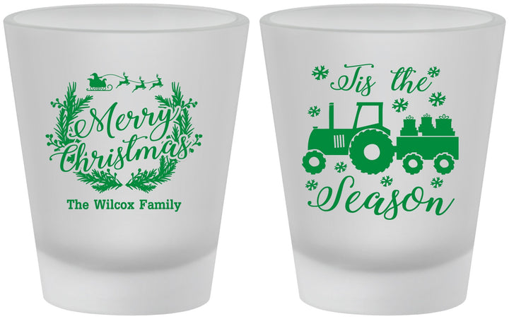 Custom Christmas Frosted Shot Glasses - Til The Season | 280019