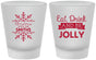Custom Christmas Frosted Shot Glasses - Eat Drink Jolly | 280040