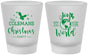 Custom Christmas Frosted Shot Glasses - Joy To The World | 280045