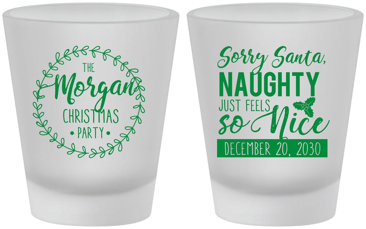 Custom Christmas Frosted Shot Glasses - Naughty Or Nice | 280047