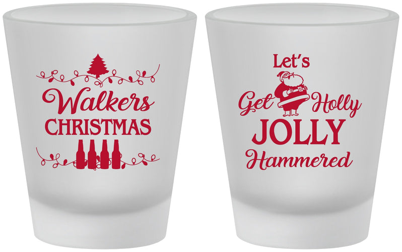 Custom Christmas Frosted Shot Glasses - Let Is Snow | 280050