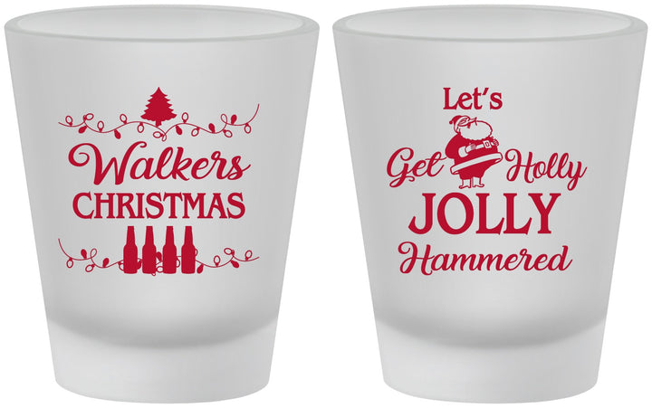 Custom Christmas Frosted Shot Glasses - Let Is Snow | 280050