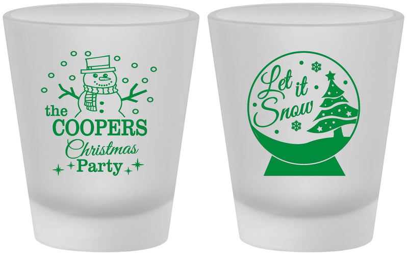 Custom Christmas Frosted Shot Glasses - Lets Get Lit | 280051
