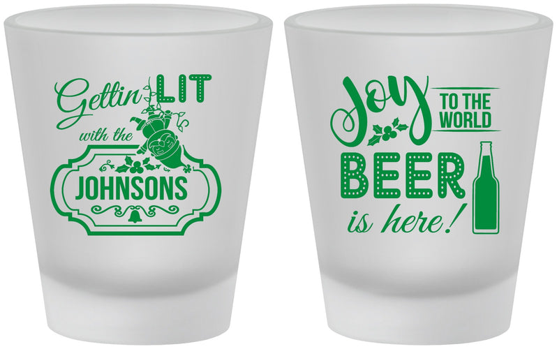 Custom Christmas Frosted Shot Glasses - Wine | 280055