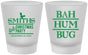 Custom Christmas Frosted Shot Glasses - Bah Hum Bug | 280057