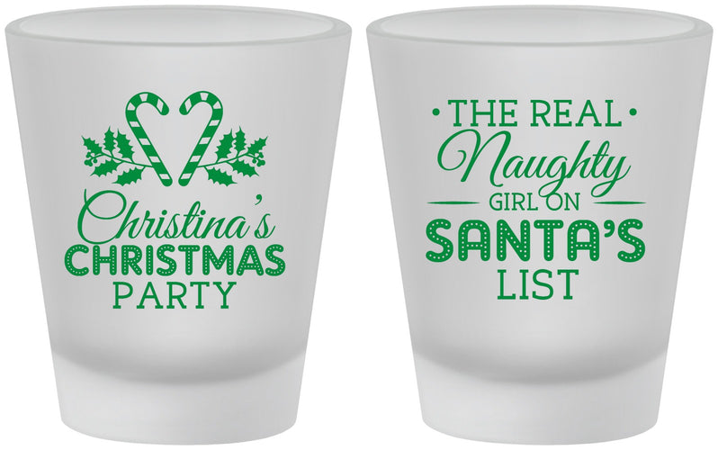 Custom Christmas Frosted Shot Glasses - Naughty List | 280059