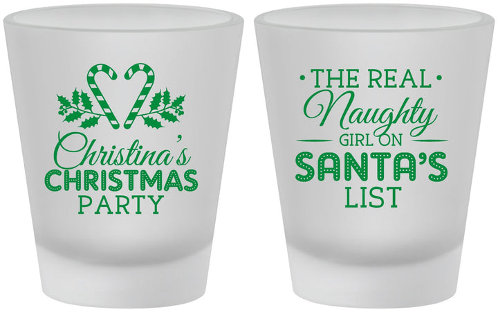 Custom Christmas Frosted Shot Glasses - Naughty List | 280059