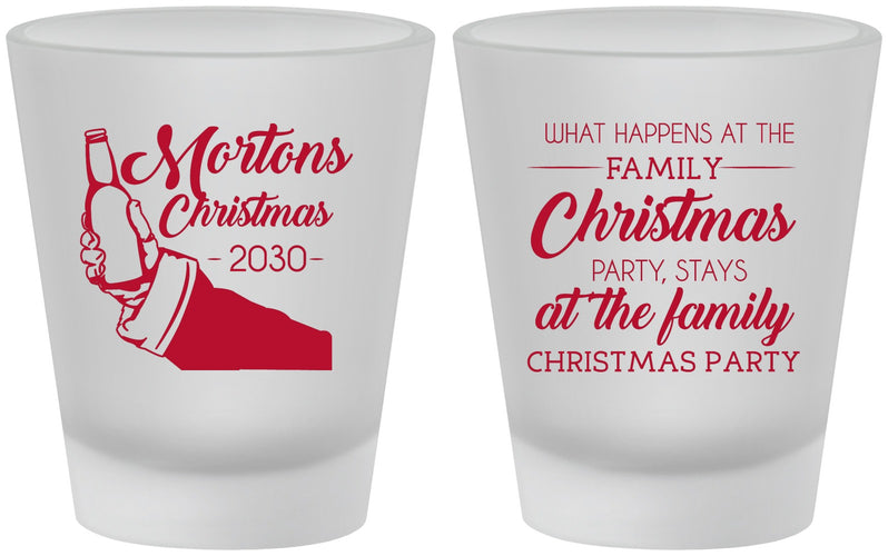 Custom Christmas Frosted Shot Glasses - Santa Claus | 280060