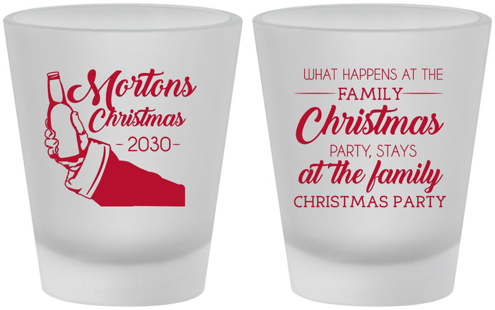 Custom Christmas Frosted Shot Glasses - Santa Claus | 280060