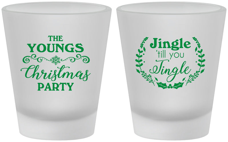 Custom Christmas Frosted Shot Glasses - Jingle Til You Jingle | 280063