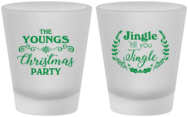 Custom Christmas Frosted Shot Glasses - Jingle Til You Jingle | 280063