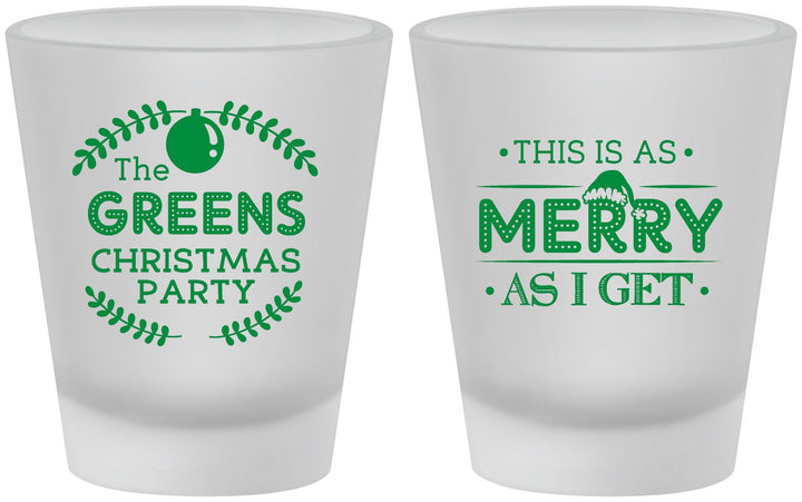 Custom Christmas Frosted Shot Glasses - Merry As I Get | 280065