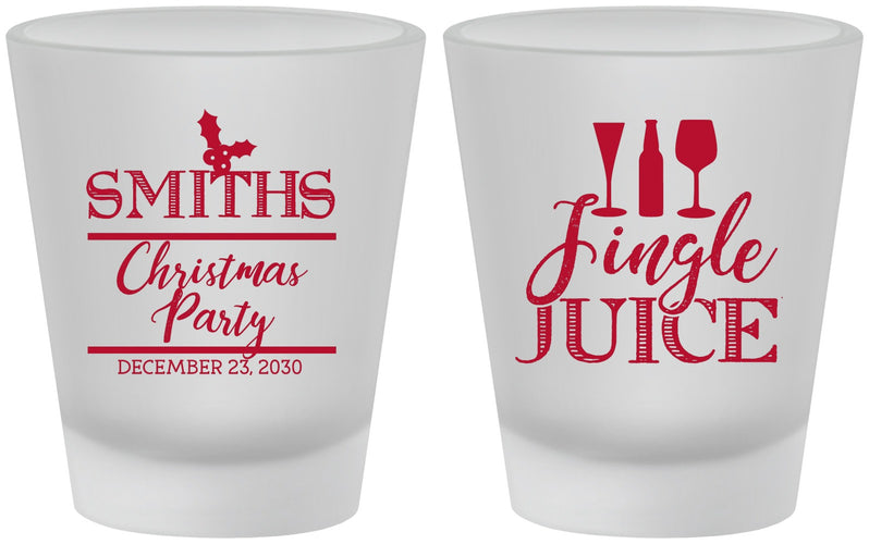 Custom Christmas Frosted Shot Glasses - Jingle Juice | 280066