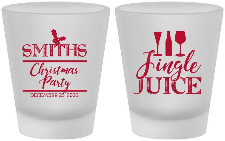 Custom Christmas Frosted Shot Glasses - Jingle Juice | 280066