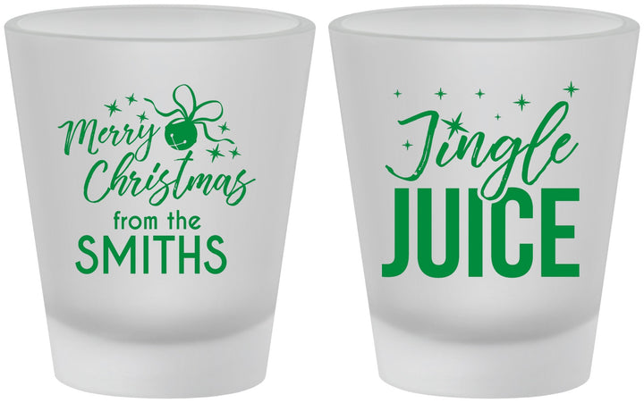 Custom Christmas Frosted Shot Glasses - Jingle Juice | 280067
