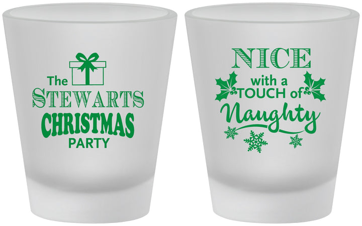 Custom Christmas Frosted Shot Glasses - Naughty Or Nice | 280069