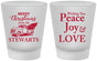 Custom Christmas Frosted Shot Glasses - Peace Joy Love | 280070