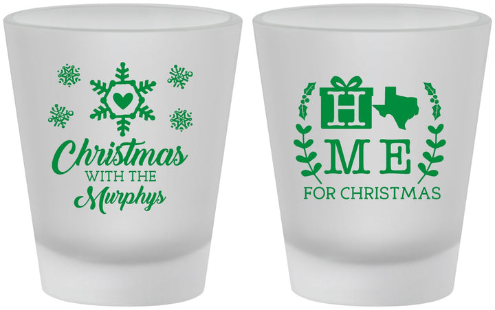 Custom Christmas Frosted Shot Glasses - Texas | 280075