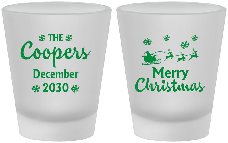 Custom Christmas Frosted Shot Glasses - Santa Claus | 280079