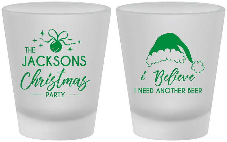 Custom Christmas Frosted Shot Glasses - Santa Claus | 280085