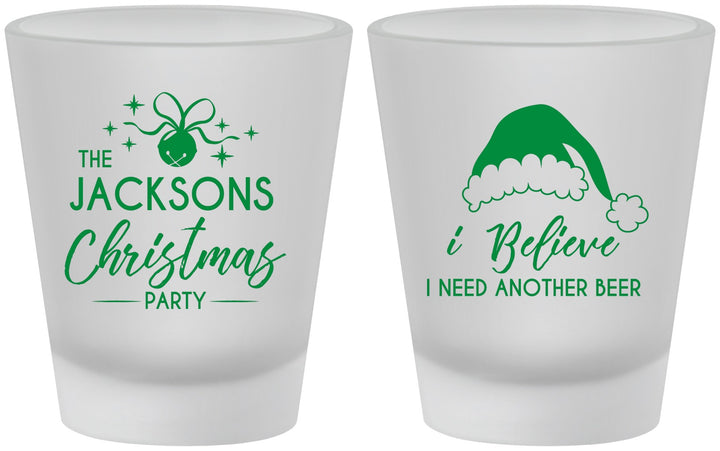 Custom Christmas Frosted Shot Glasses - Santa Claus | 280085