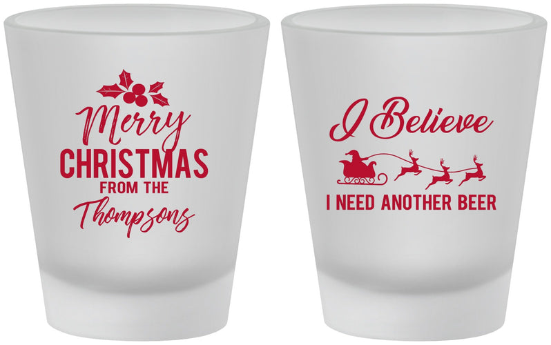 Custom Christmas Frosted Shot Glasses - Santa Claus | 280086