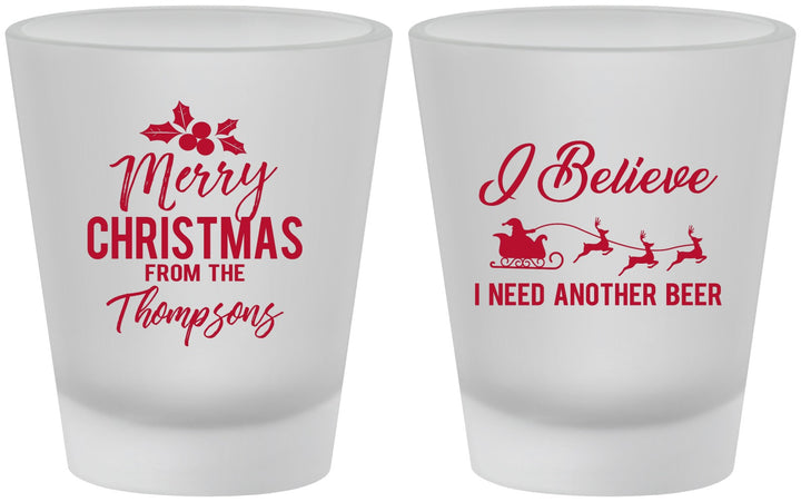 Custom Christmas Frosted Shot Glasses - Santa Claus | 280086
