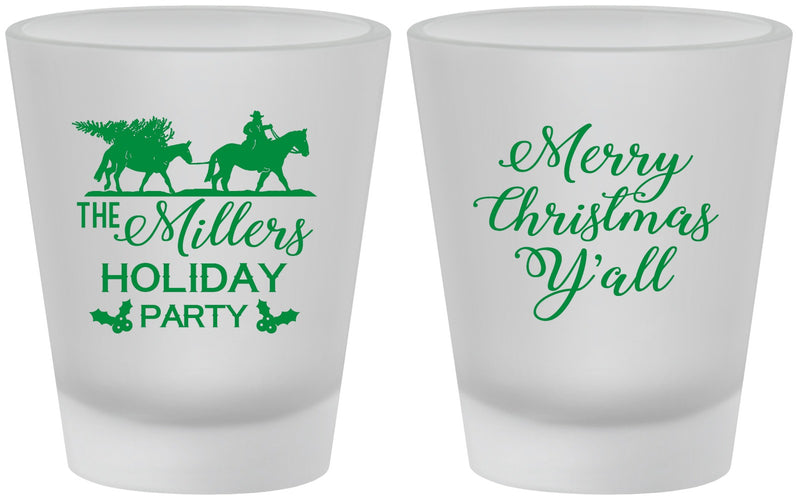 Custom Christmas Frosted Shot Glasses - Country | 280087