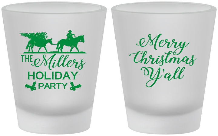 Custom Christmas Frosted Shot Glasses - Country | 280087