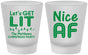Custom Christmas Frosted Shot Glasses - Nice Af | 280093