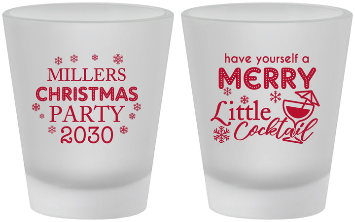 Custom Christmas Frosted Shot Glasses - Cocktail | 280098