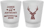 Custom Wedding Frosted Shot Glasses - Deer | 282