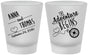 Custom Wedding Frosted Shot Glasses - The Adventure Begins | 284