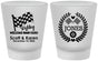 Custom Wedding Frosted Shot Glasses - Racing | 289