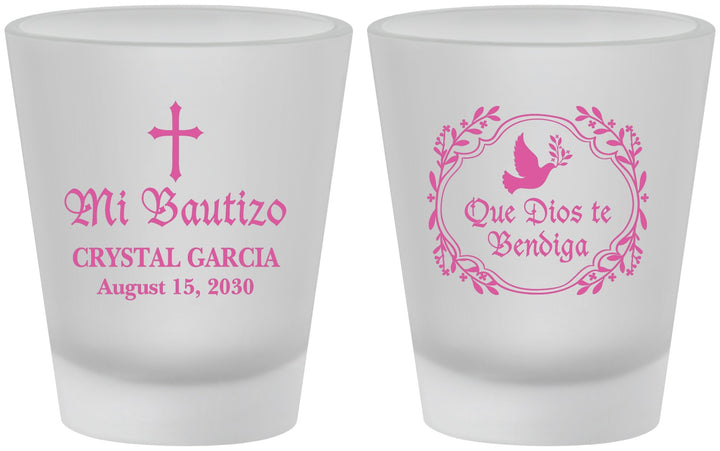 Custom Baptism Frosted Shot Glasses - Mi Bautizo | 290000